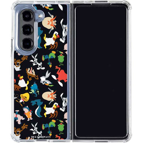 Looney Tunes Identity Pattern Galaxy Z Fold5 5G Clear Case